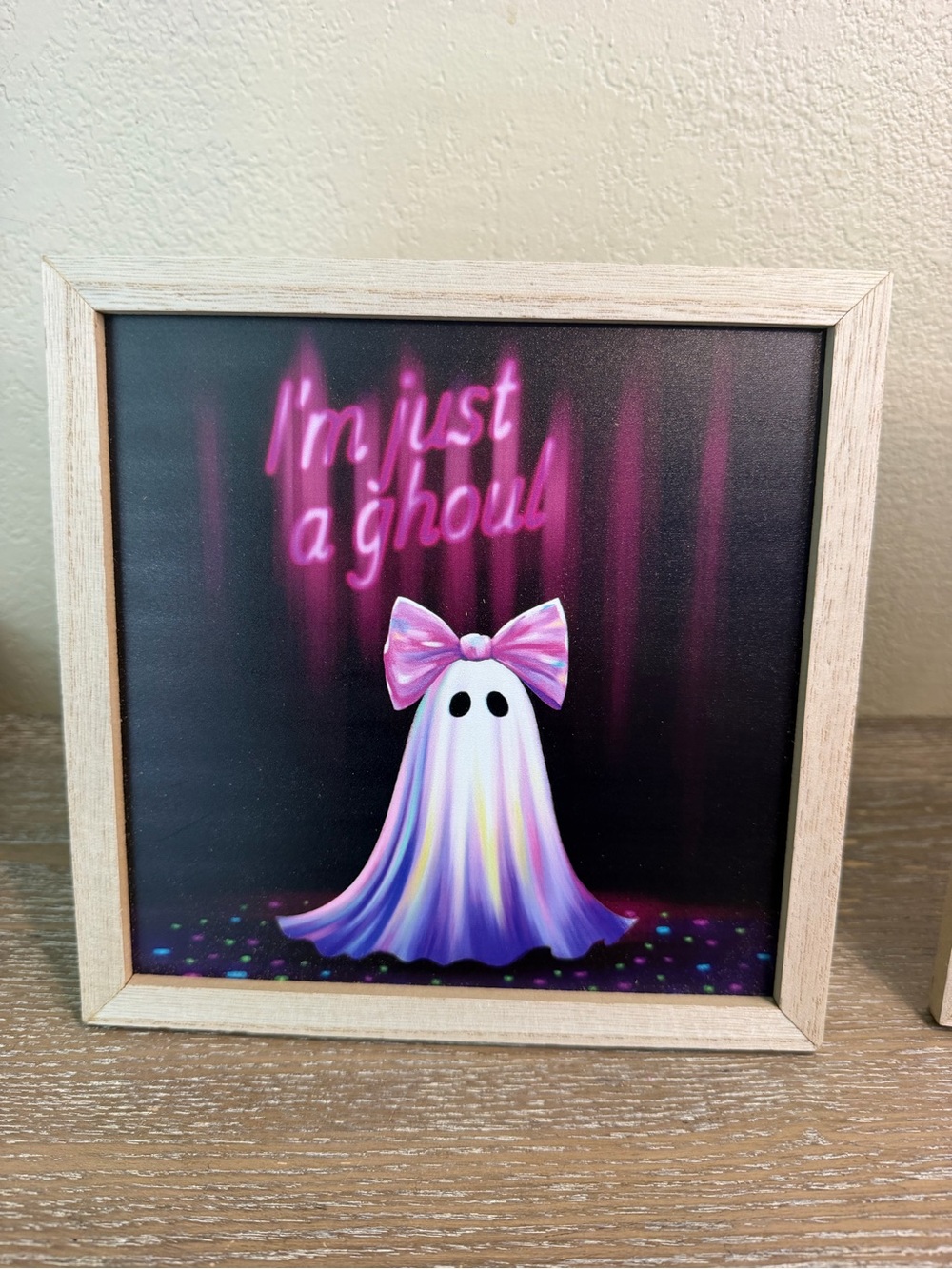 Target Bullseye Halloween Ghost Pictures,8 x 8, Tabletop or Wall, New